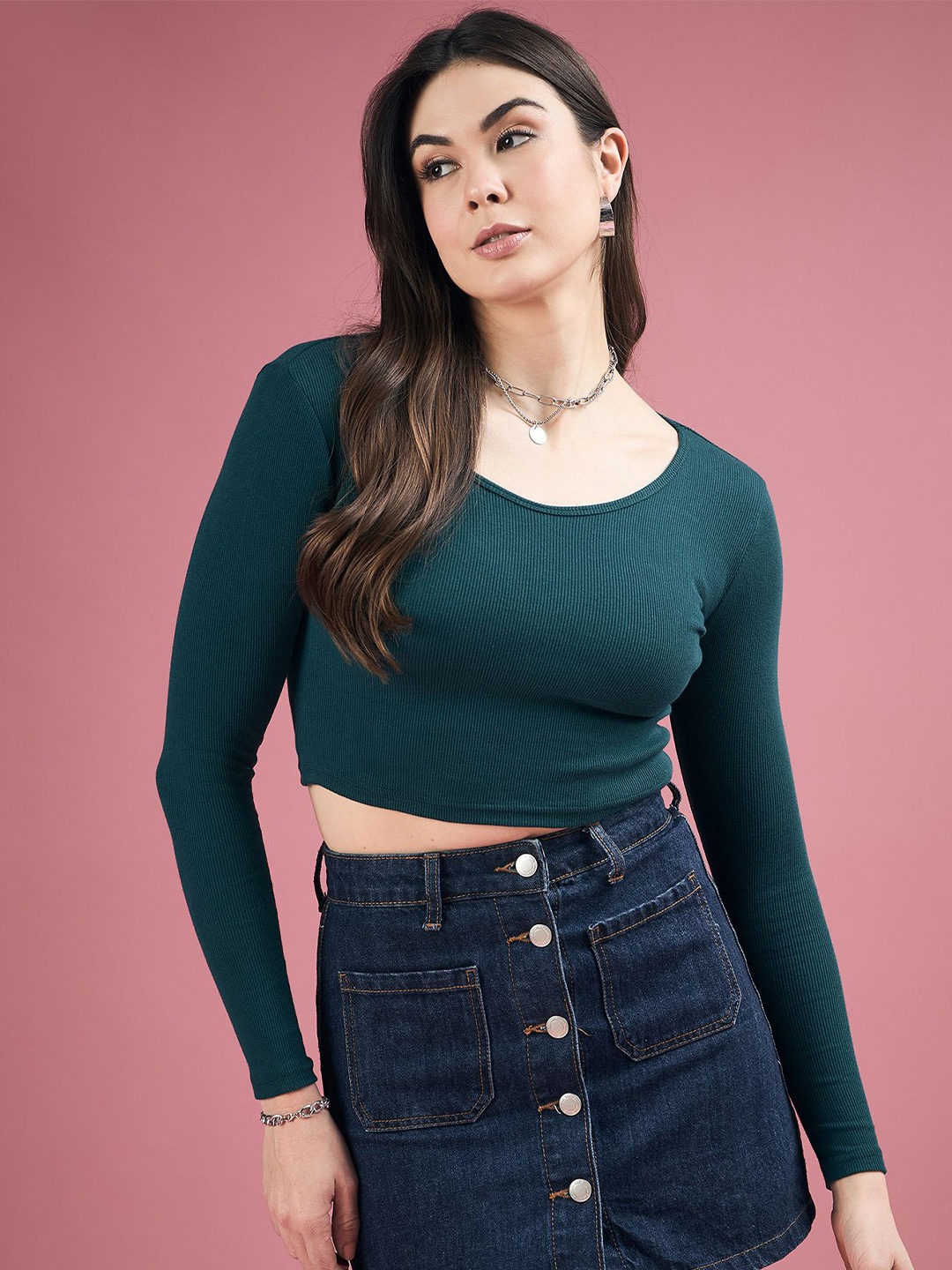 

DressBerry Tank Crop Top, Teal