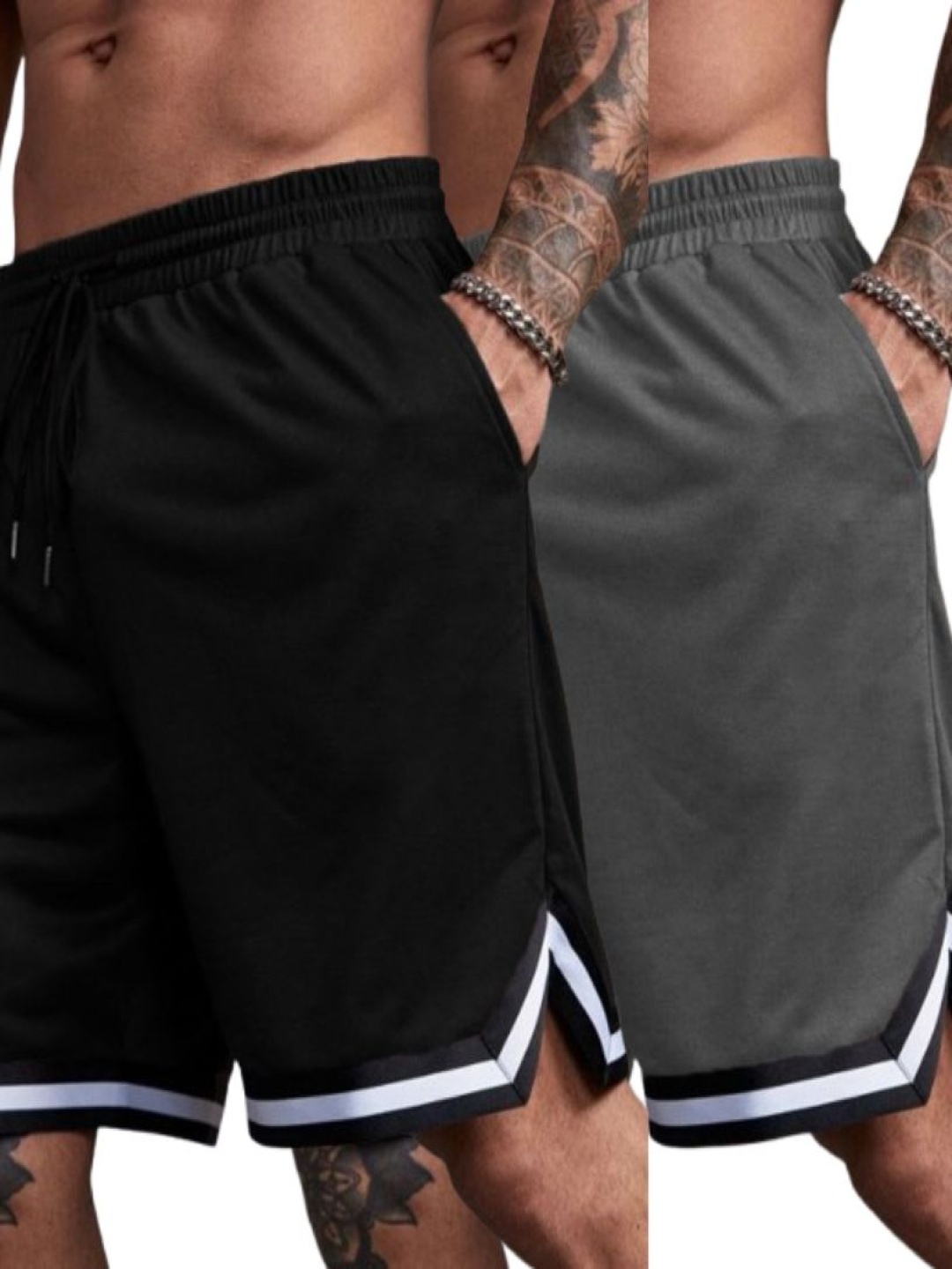 

culish Men High-Rise Training or Gym Sports Shorts, Black