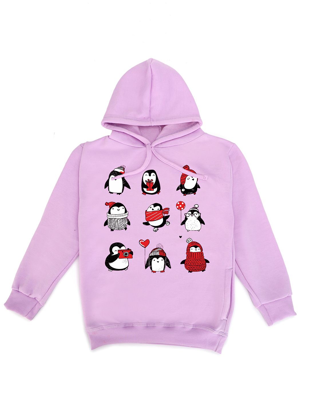 

Fabvio Plus Kids Printed Hooded Pullover Sweatshirt, Lavender