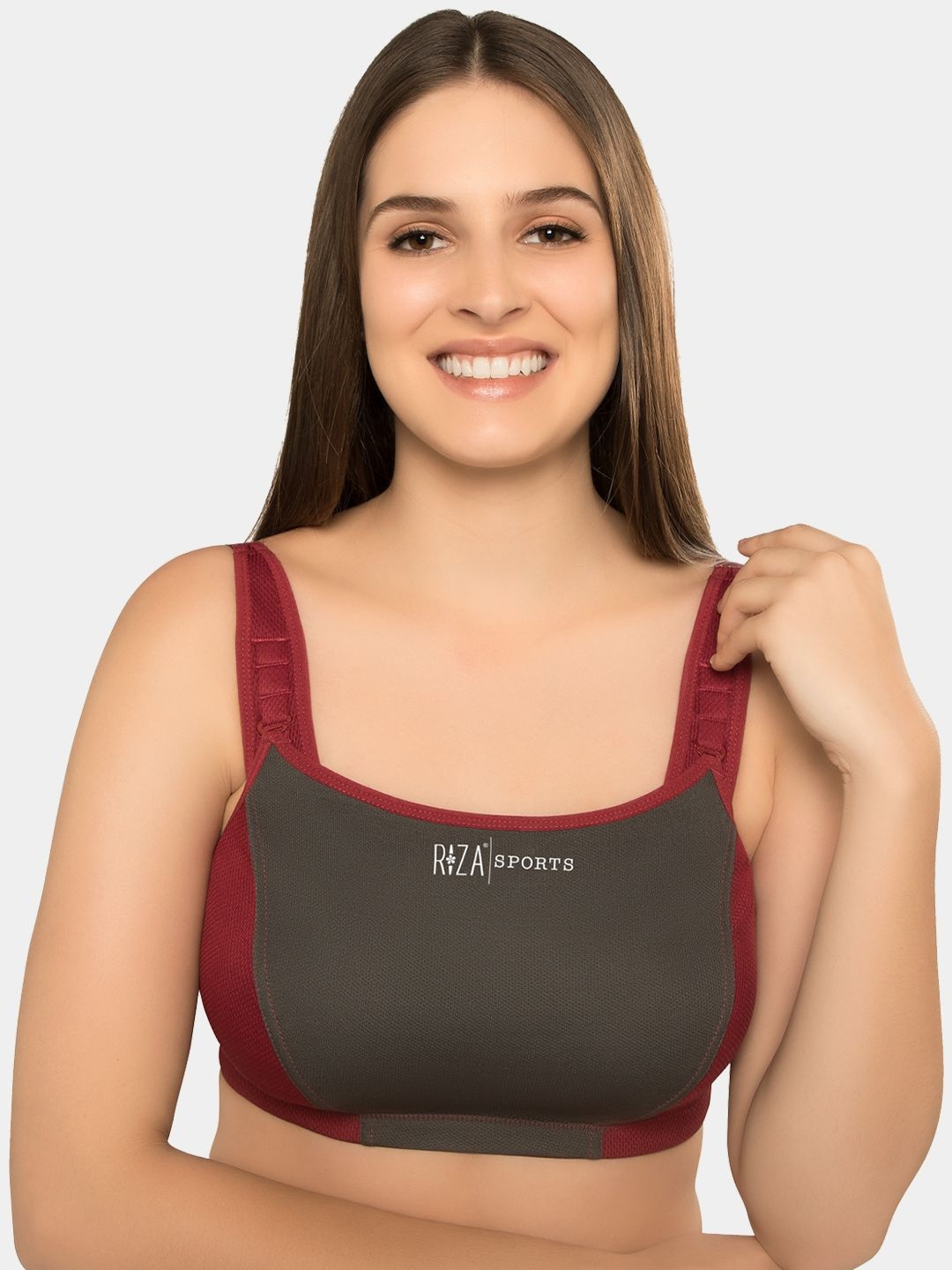 

Trylo Women Riza Sprorts Non-Padded Non-Wired Bra Useful For Multi Impact Excersices, Rust