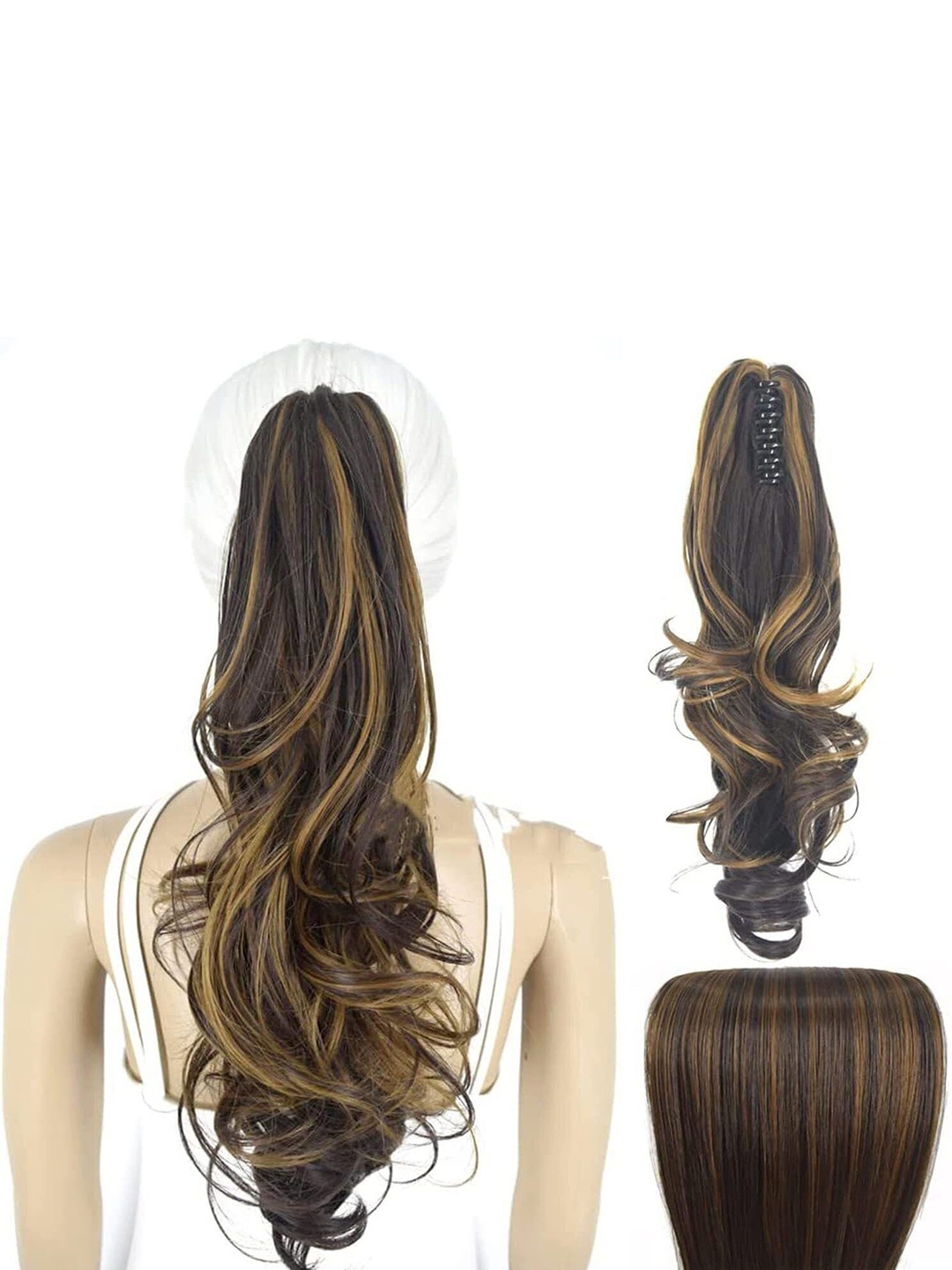 

vister Claw-Based Curly Ponytail Extension - Highlight - 26 Inch, Black