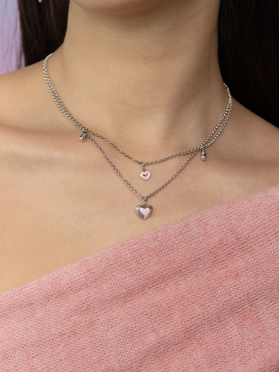 

SHAYA Bring in the Little Things 925 Sterling Silver Heart Chain