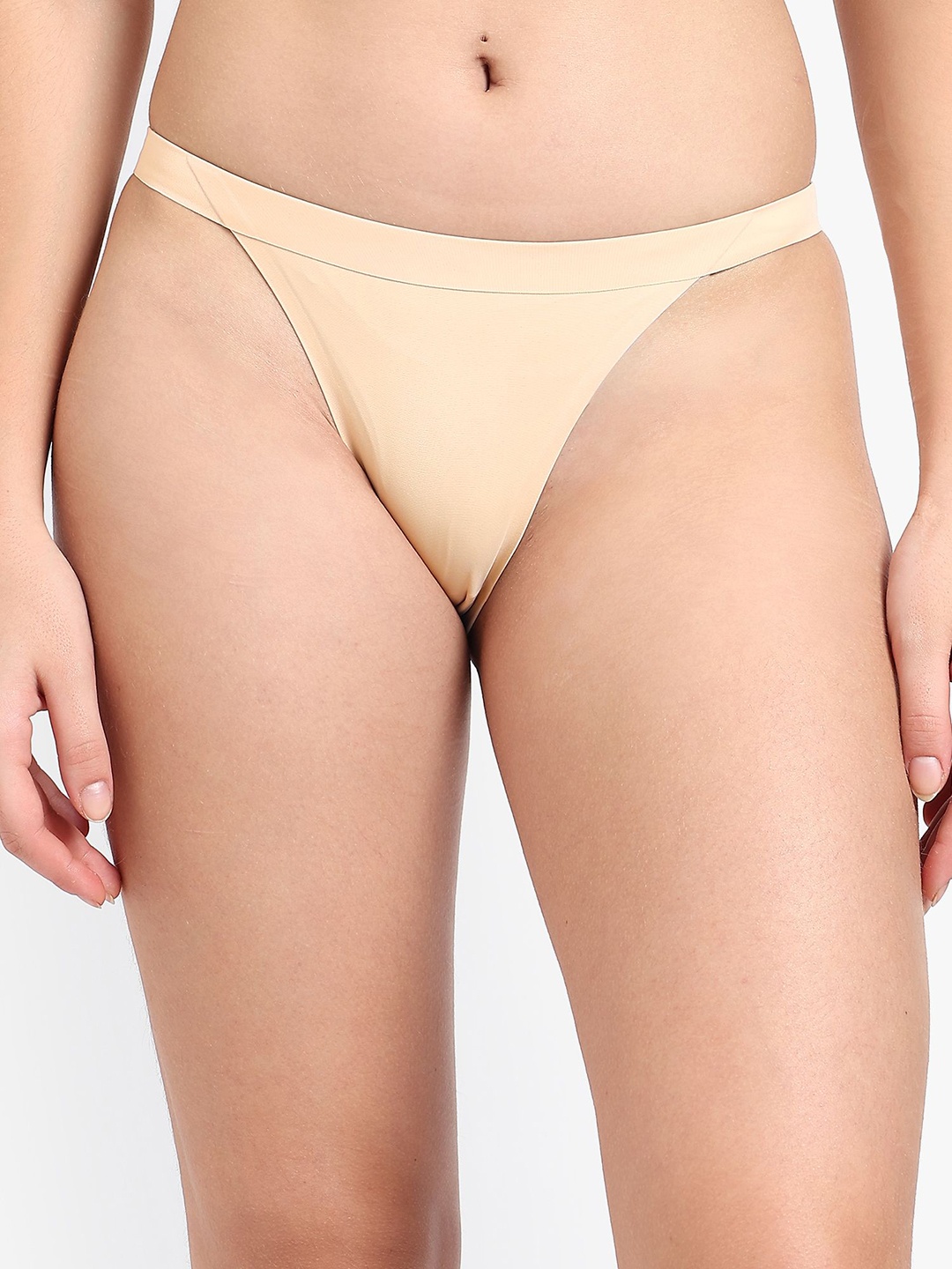 

Munaafi Women Mid Rise Thong Brief, Beige