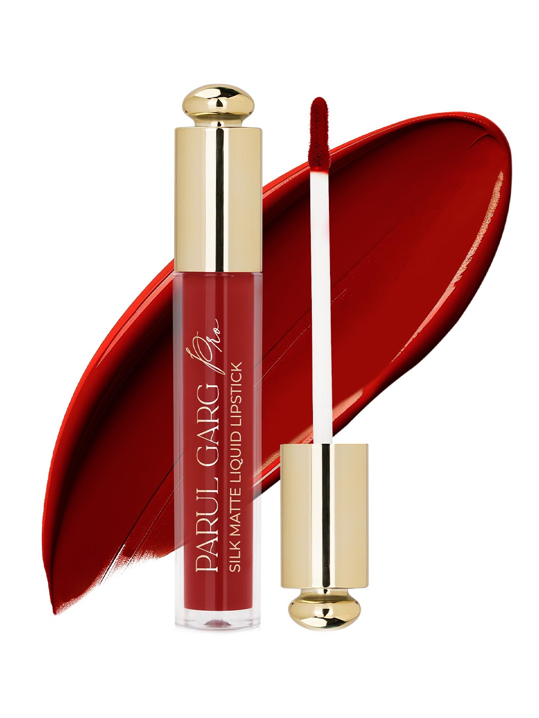 

Parul Garg Pro Silk Matte Waterproof Liquid Lipstick - 3 ml - Hibiscus 01, Red