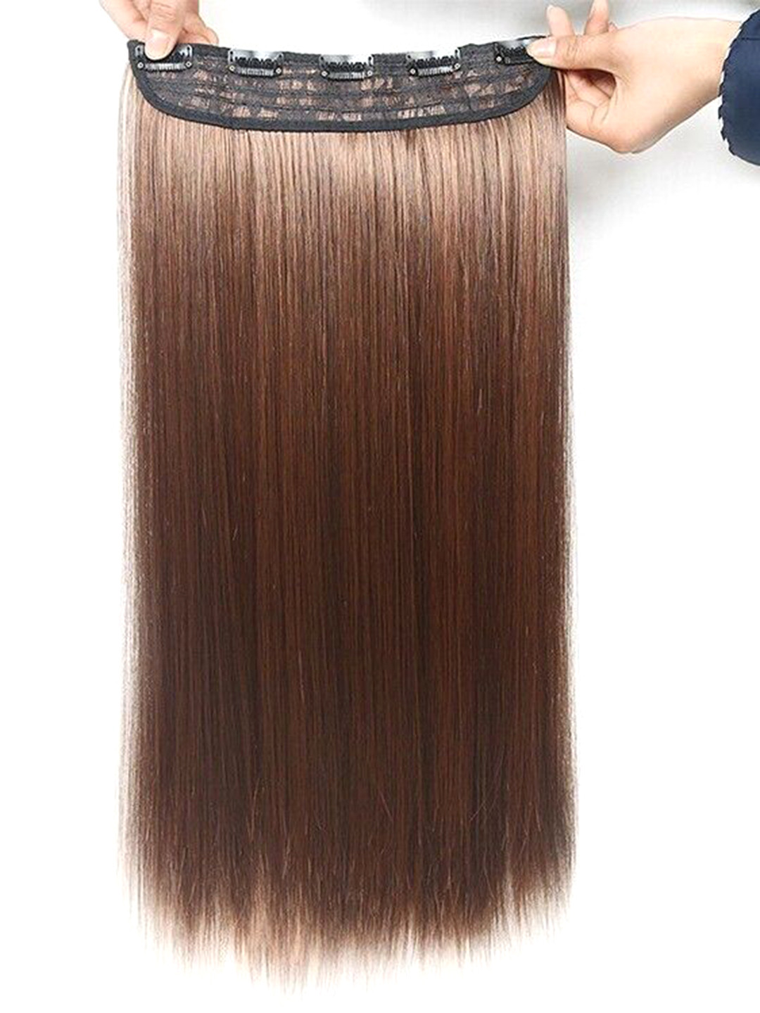 

vister Clip-In Straight Hair Extension - Brown - 24 Inch
