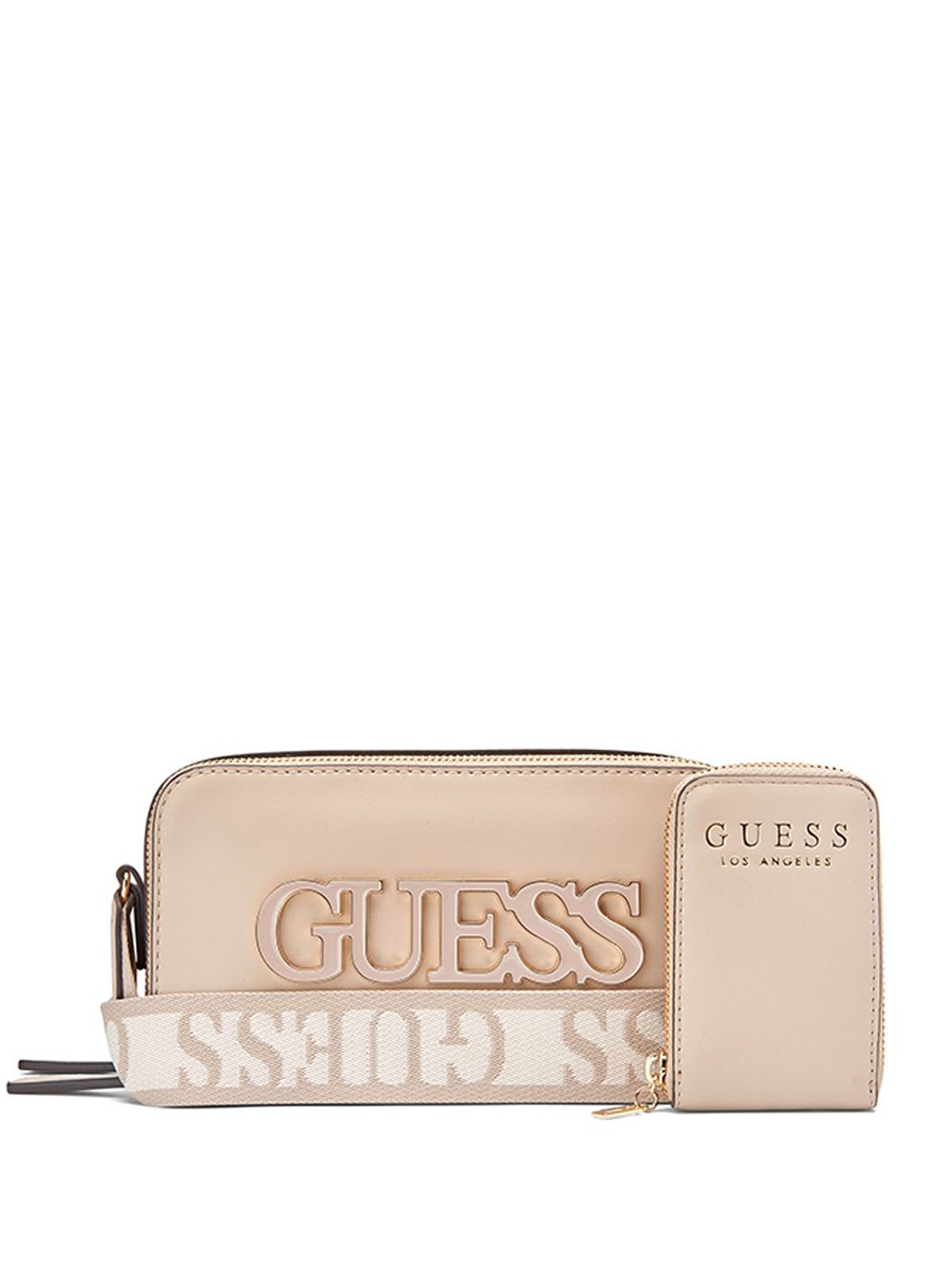 

GUESS PU Structured Shoulder Bag, Beige