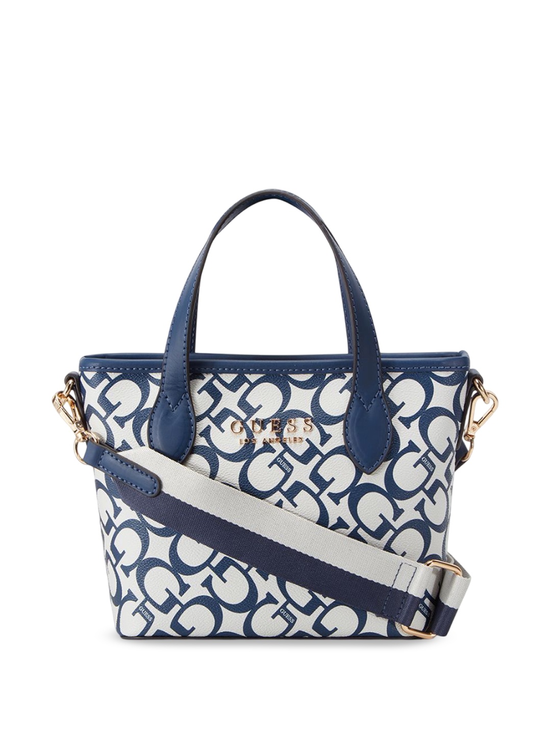 

GUESS Printed Structured Shoulder Bag, Navy blue