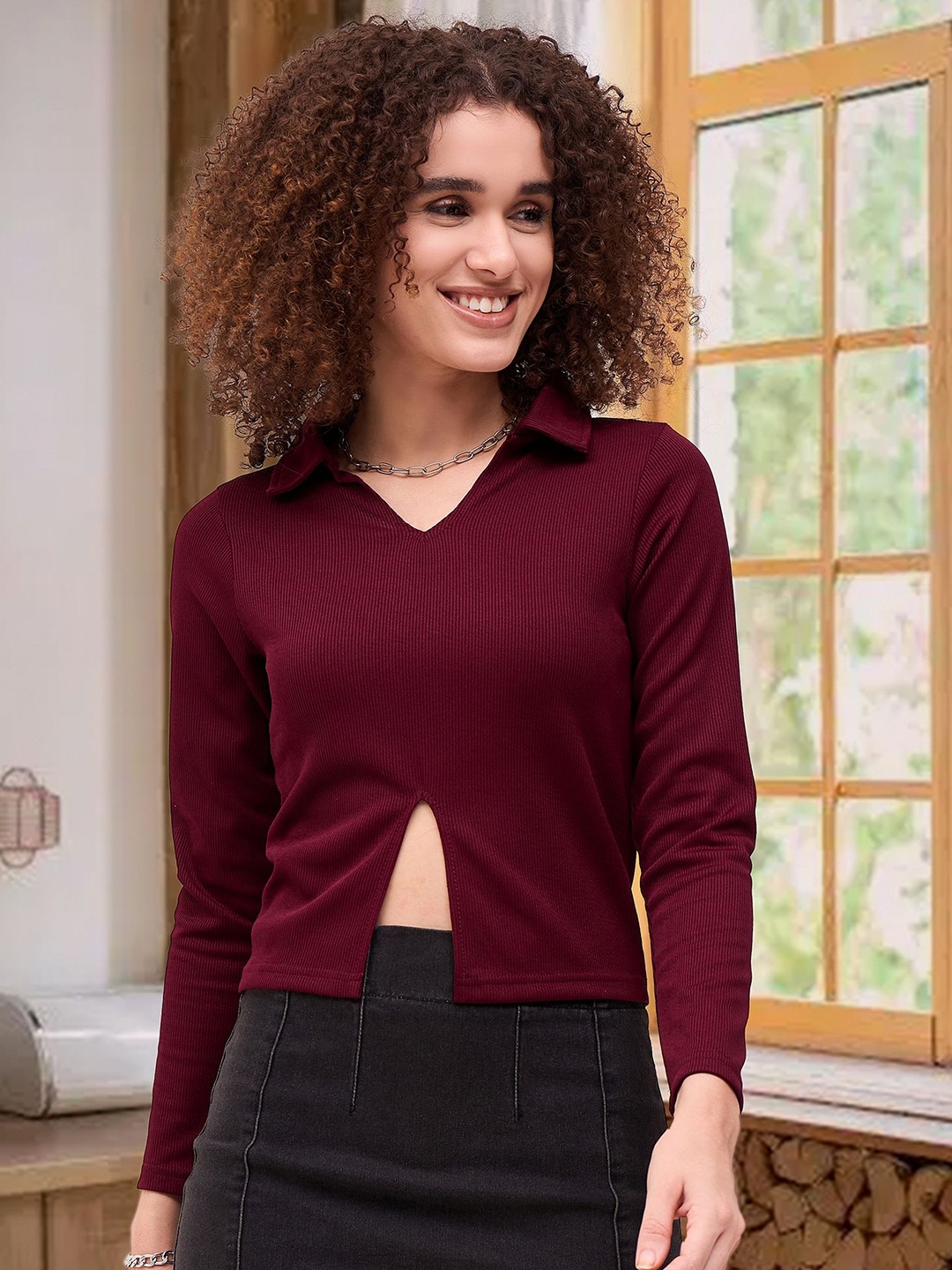 

DressBerry Top, Maroon