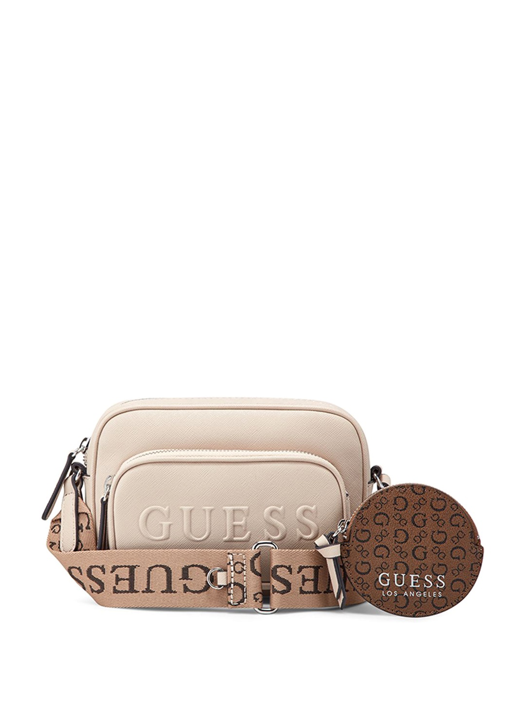 

GUESS Structured Shoulder Bag, Beige