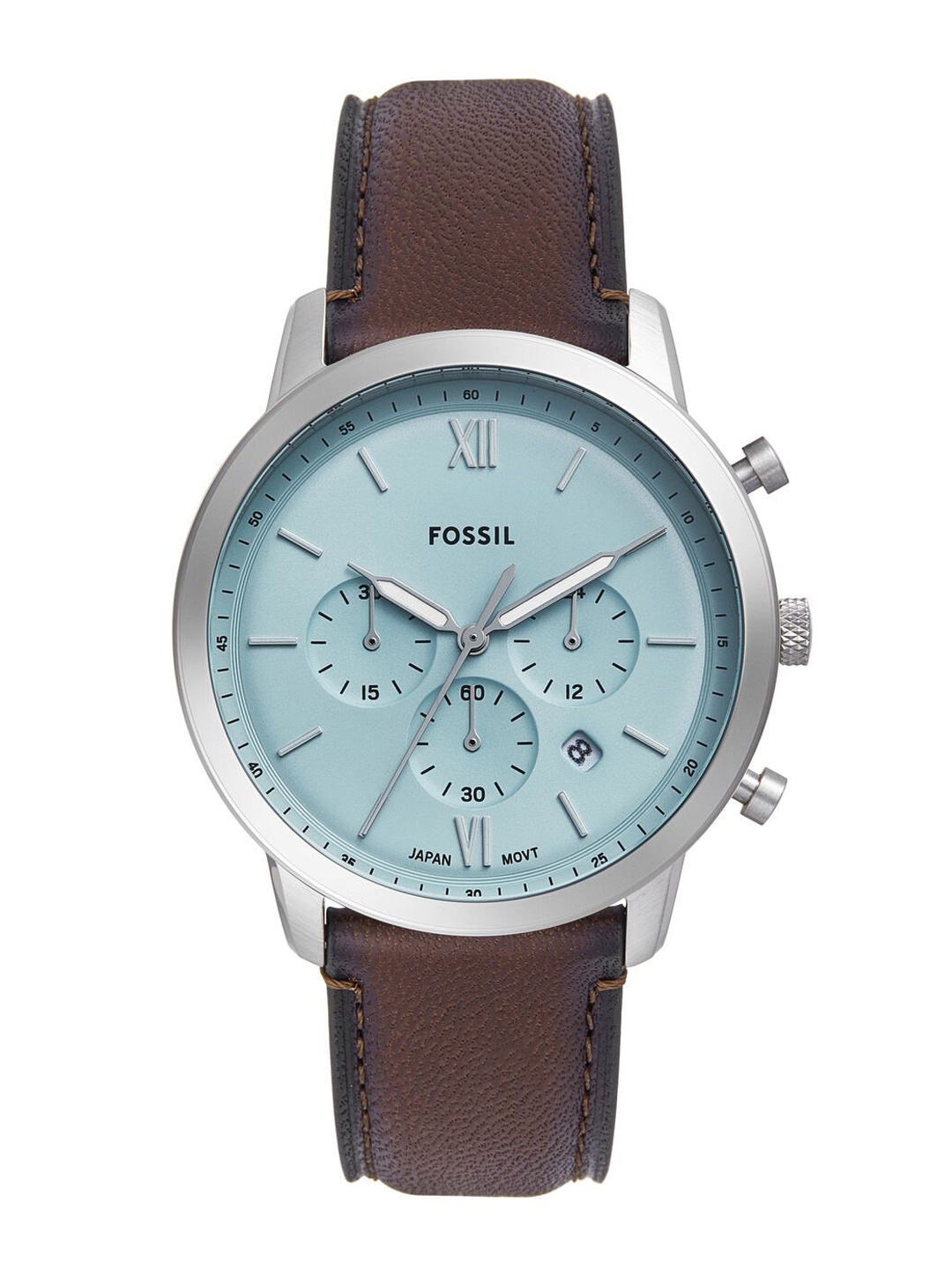 

Fossil Men Dial & Leather Straps Analogue Watch FS6109, Blue
