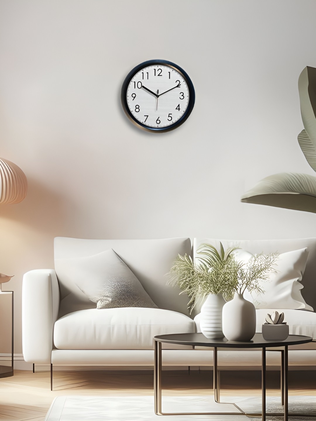 

Aura White & Blue Contemporary Wall Clock