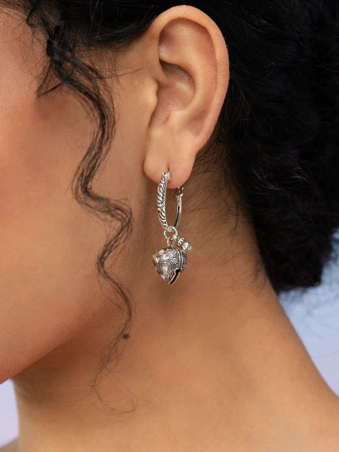 

SHAYA Bring in the Warmth 925 Sterling Silver Heart Shaped Drop Earrings