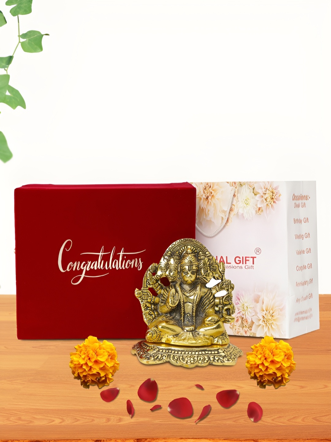 

INTERNATIONAL GIFT Gold-Toned Panchmukhi Religious Idol Showpiece