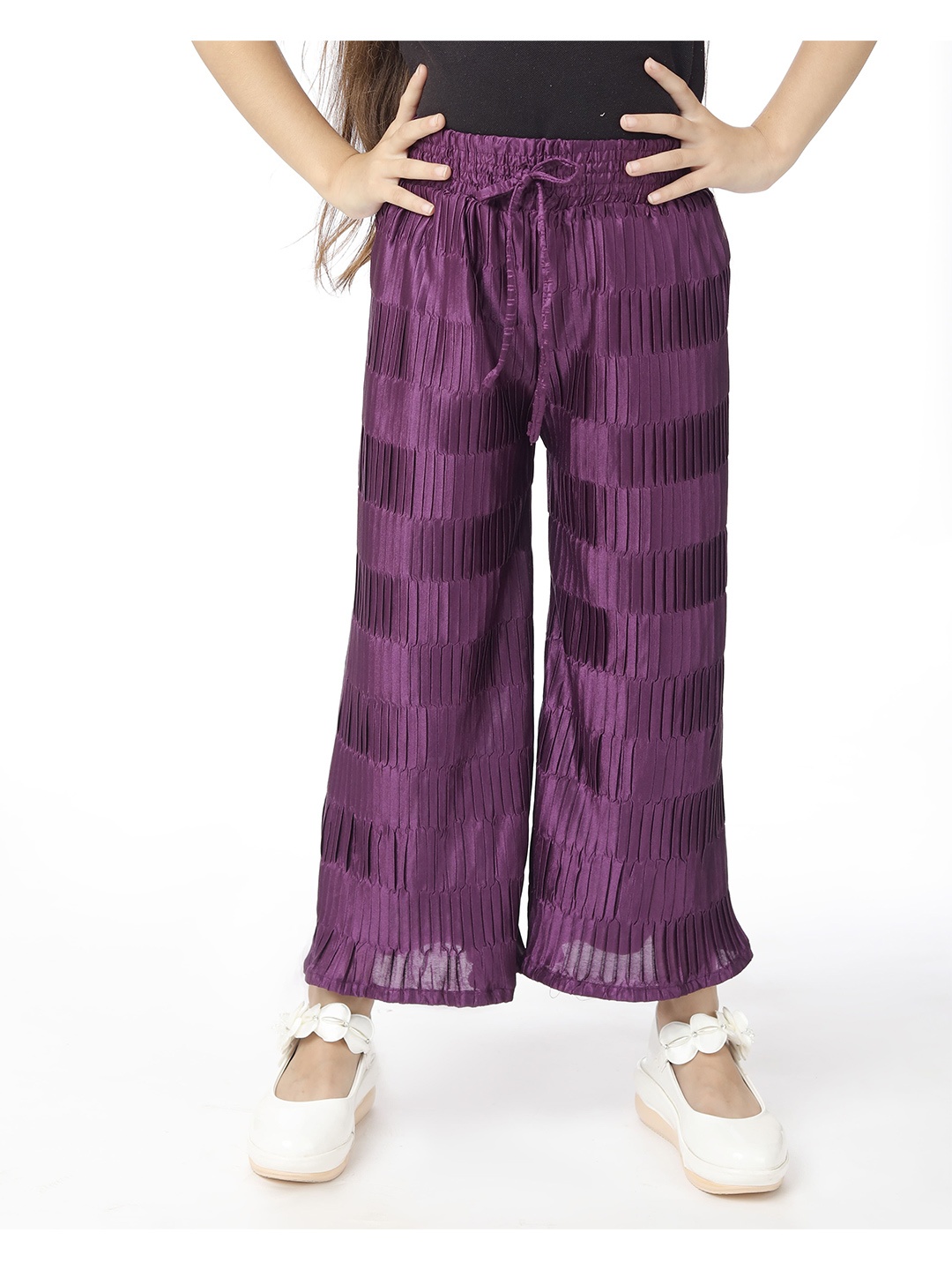 

Ishti Girls Flared Palazzos, Violet
