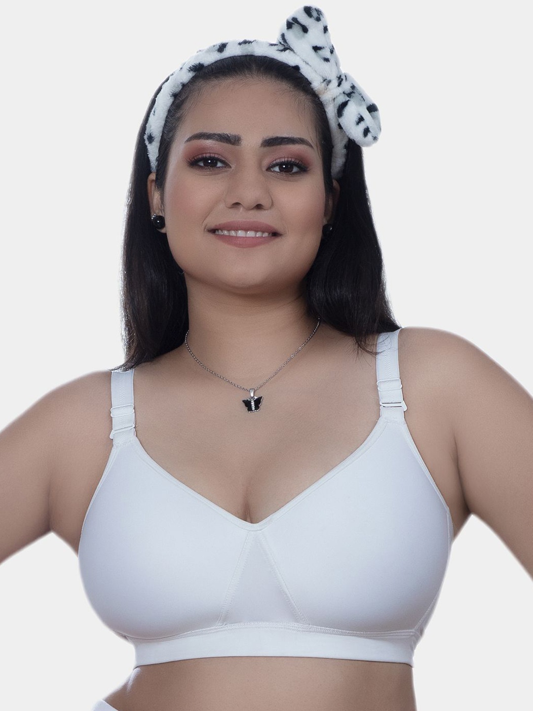 

Trylo Love Women Soft Padded Non-Wired Seamless Molded Full Coverage T-Shirt Bra, White