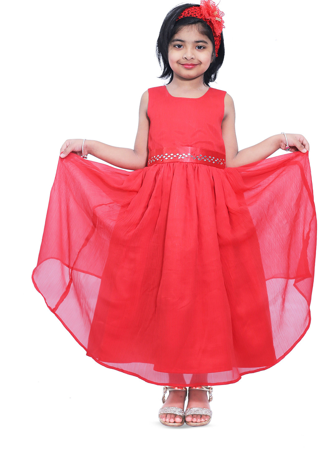 

Wow Princess Chiffon A-Line Maxi Dress, Red