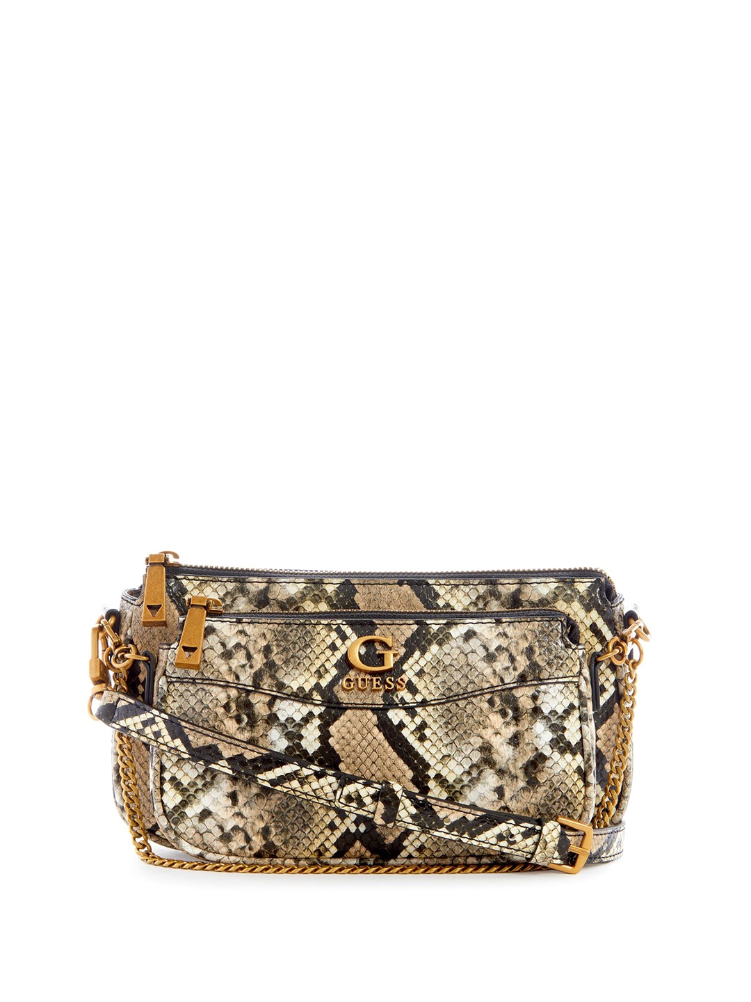 

GUESS Animal Printed PU Structured Shoulder Bag, Multi