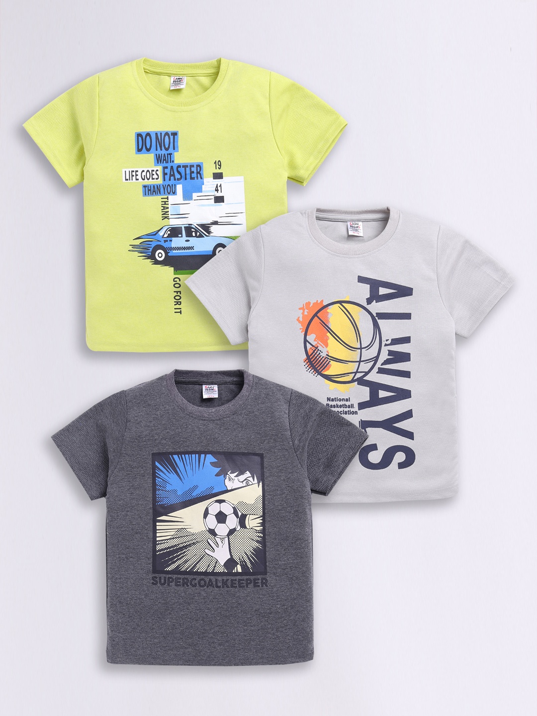 

Here&Now X Game Begins Boys Set of 3 Assorted Printed T-shirts