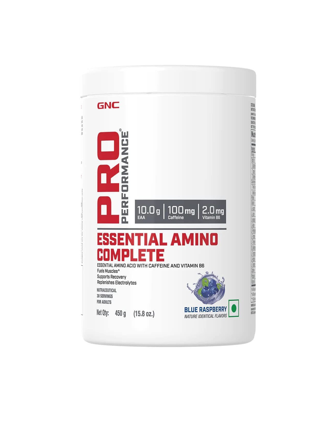 

GNC Blue Raspberry Pro Performance Essential Amino Complete - 450 gm, White