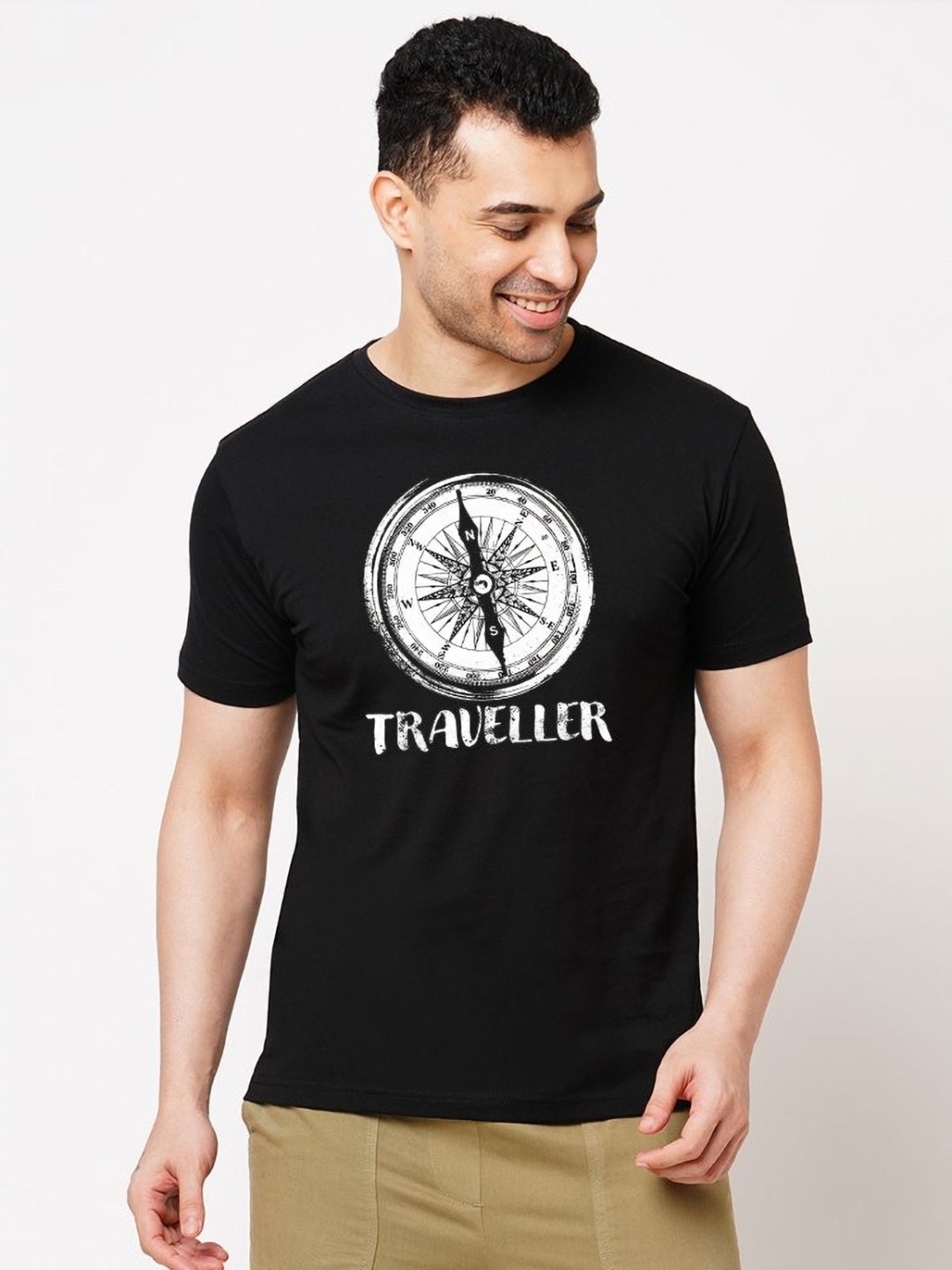 

Wear Your Opinion Men Graphic Printed Round Neck Cotton T-shirt, Black