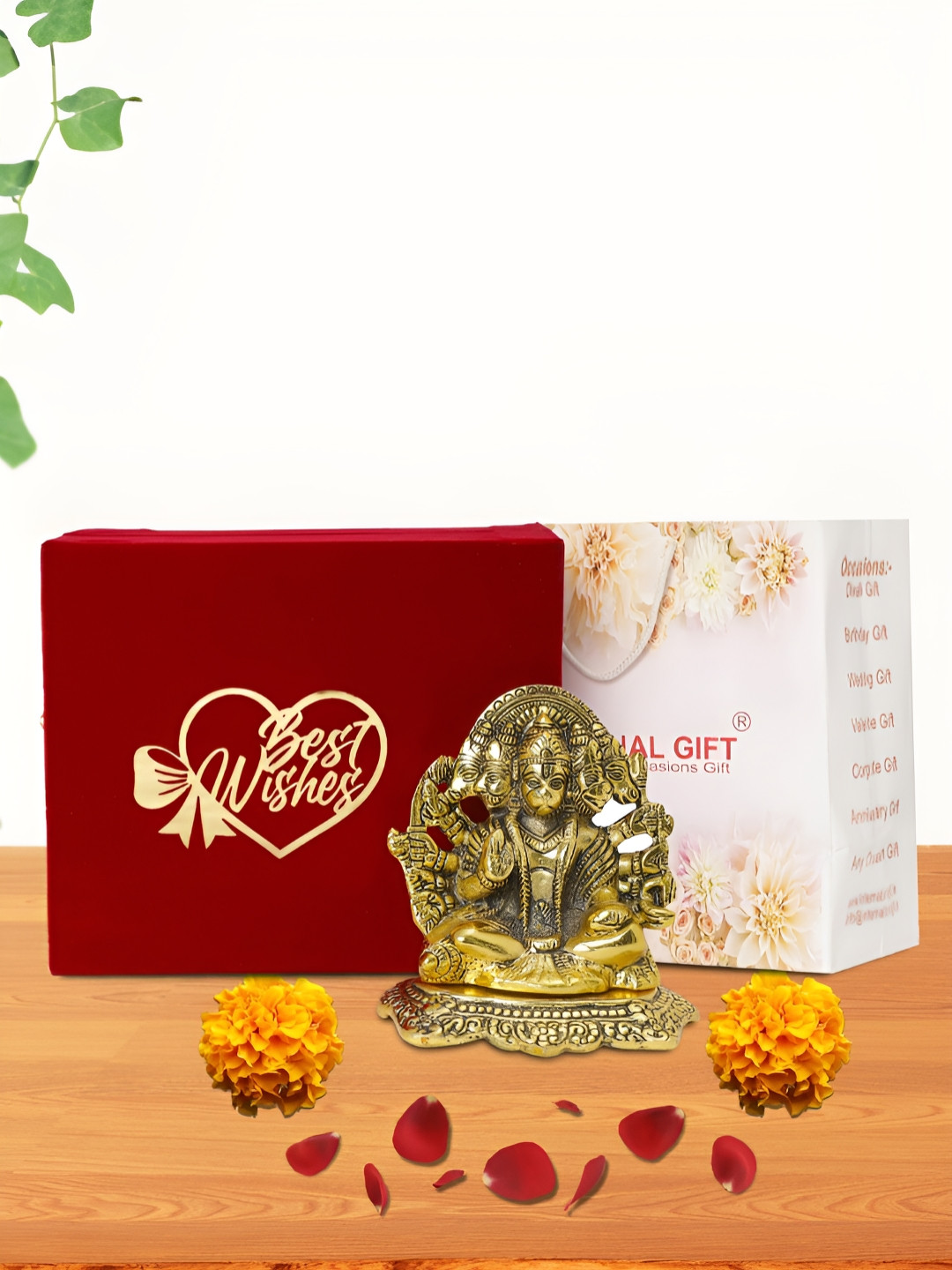 

INTERNATIONAL GIFT Gold-Toned Panchmukhi Religious Idol Showpiece