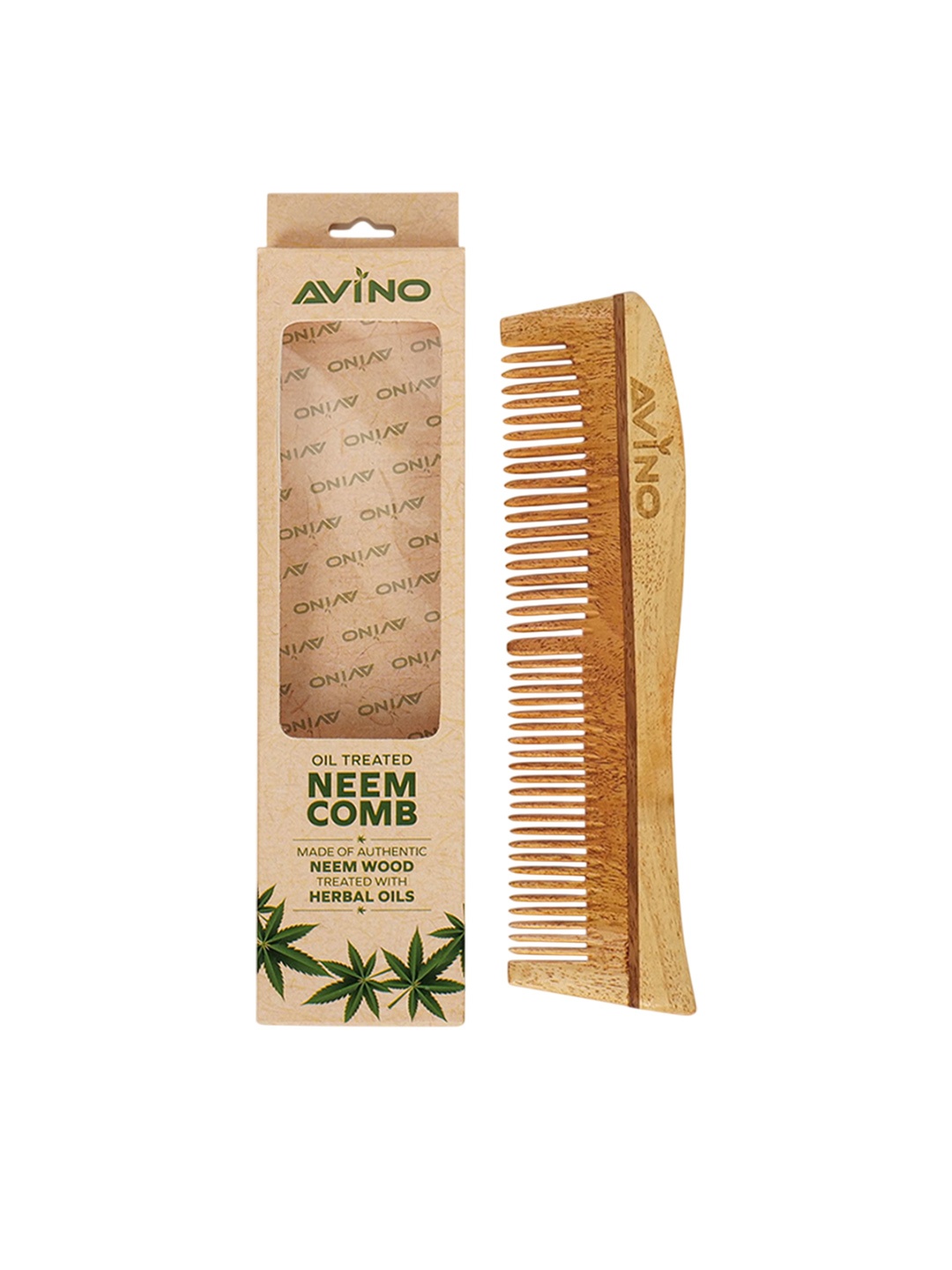 

AVINO Oil Treated Neem Comb, Brown