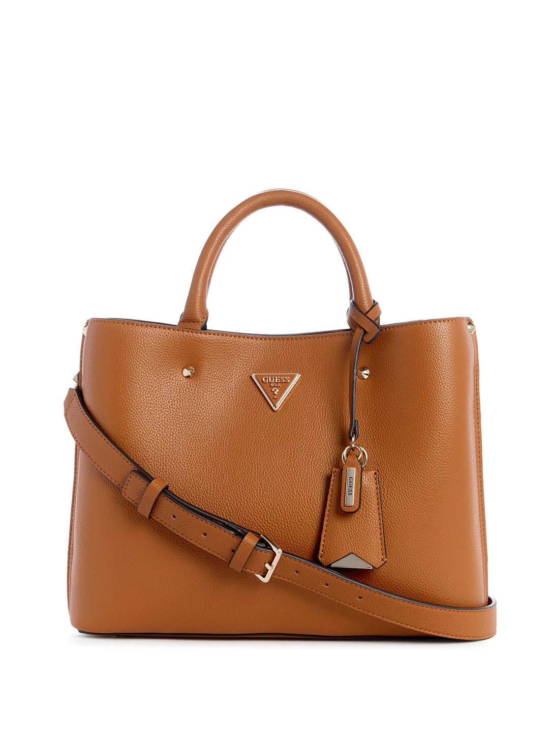

GUESS PU Shopper Shoulder Bag with Tasselled, Brown