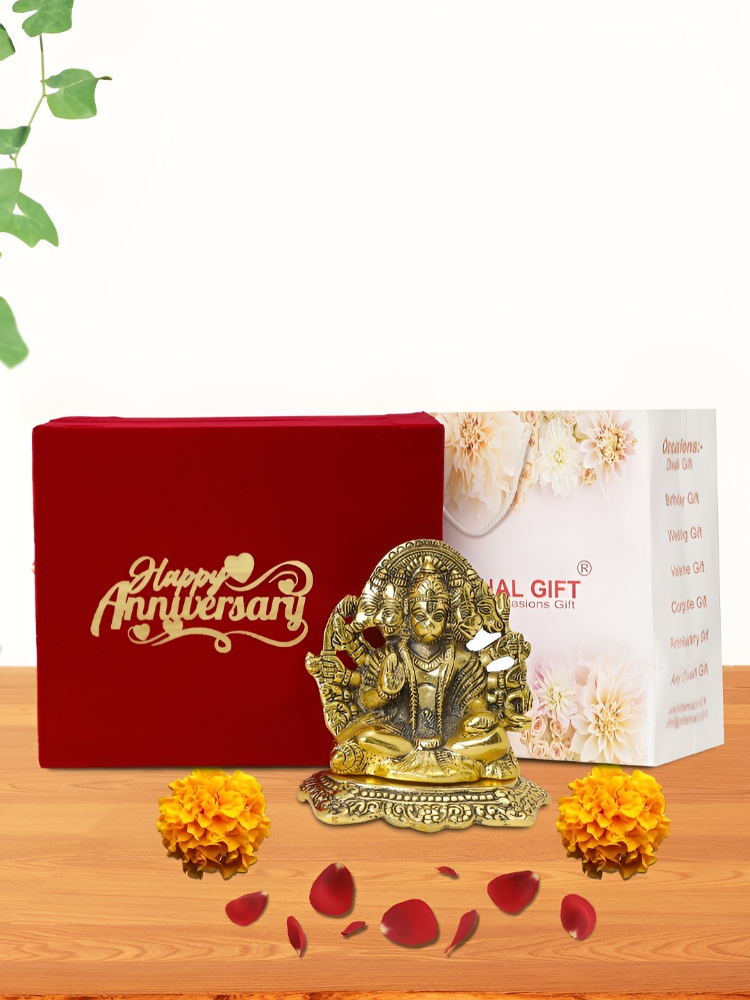

INTERNATIONAL GIFT Gold-Toned Panchmukhi Religious Idol Showpiece