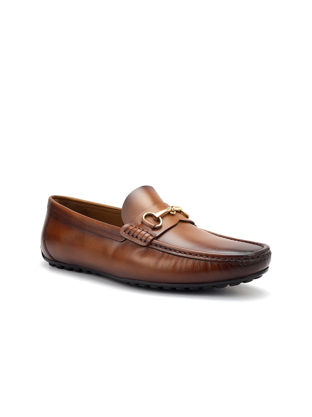 

ROSSO BRUNELLO Men Leather Formal Loafers, Tan