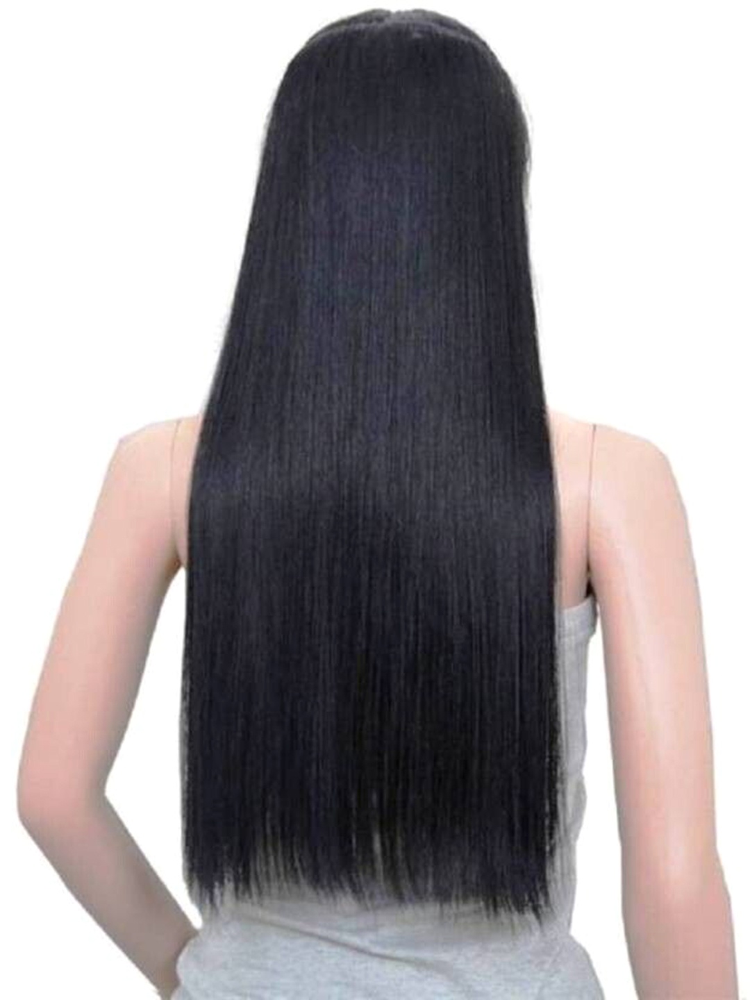 

vister Clip-In Straight Hair Extension - Black - 24 Inch