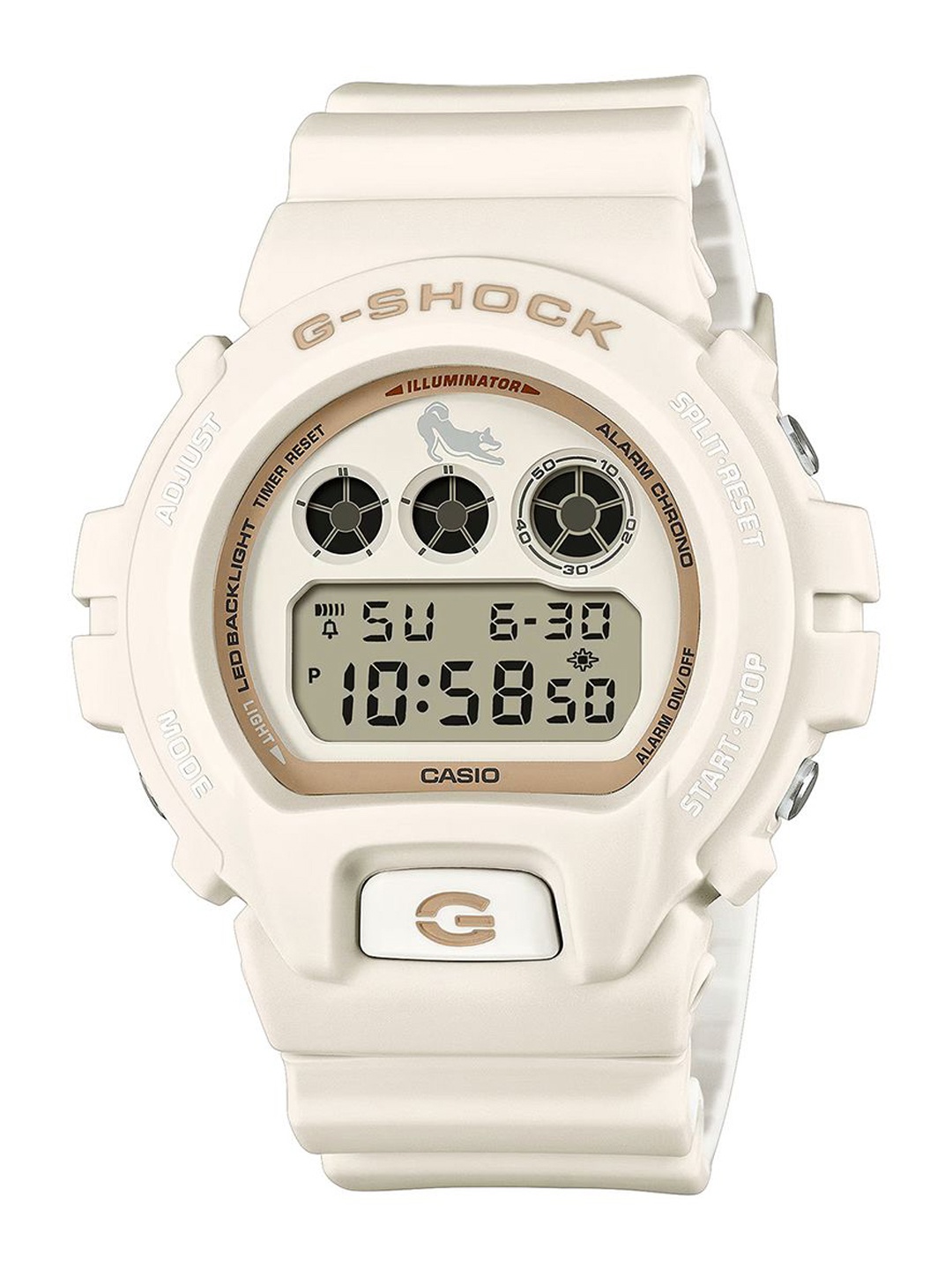 

CASIO Men Dial & Cuff Straps Digital Chronograph Watch G1640, White