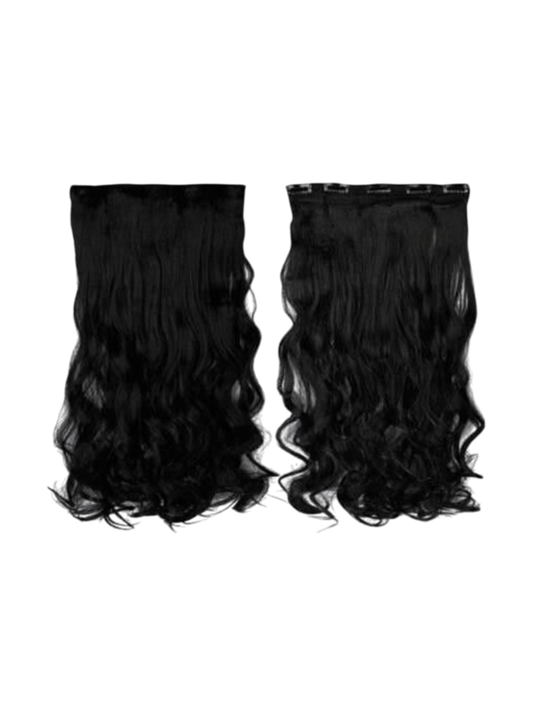 

vister Wavy Clip-In Hair Extension - 22 Inch - Black