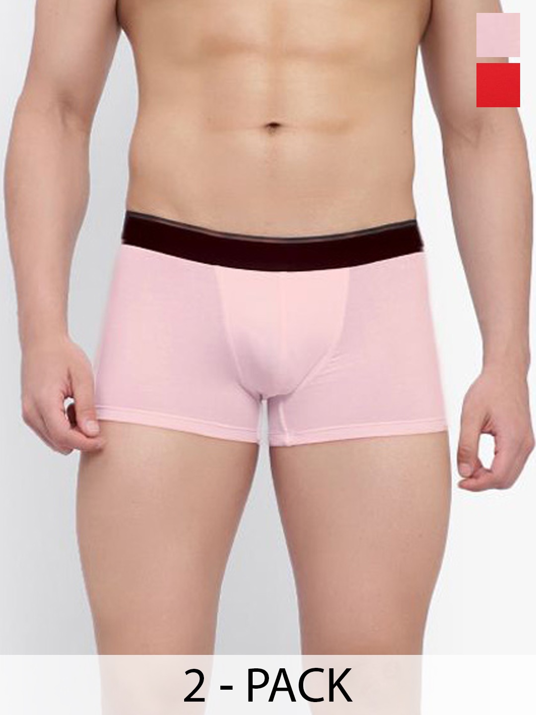 

Bruchi CLUB Men Pack Of 2 Short Trunks ML-TRNK924-2C, Pink