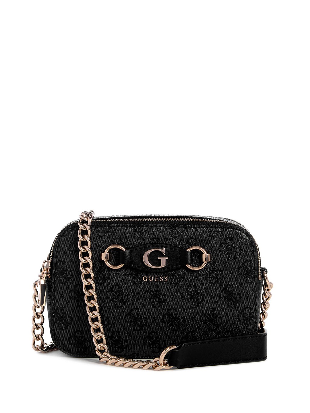 

GUESS Printed PU Structured Shoulder Bag with Tasselled, Charcoal