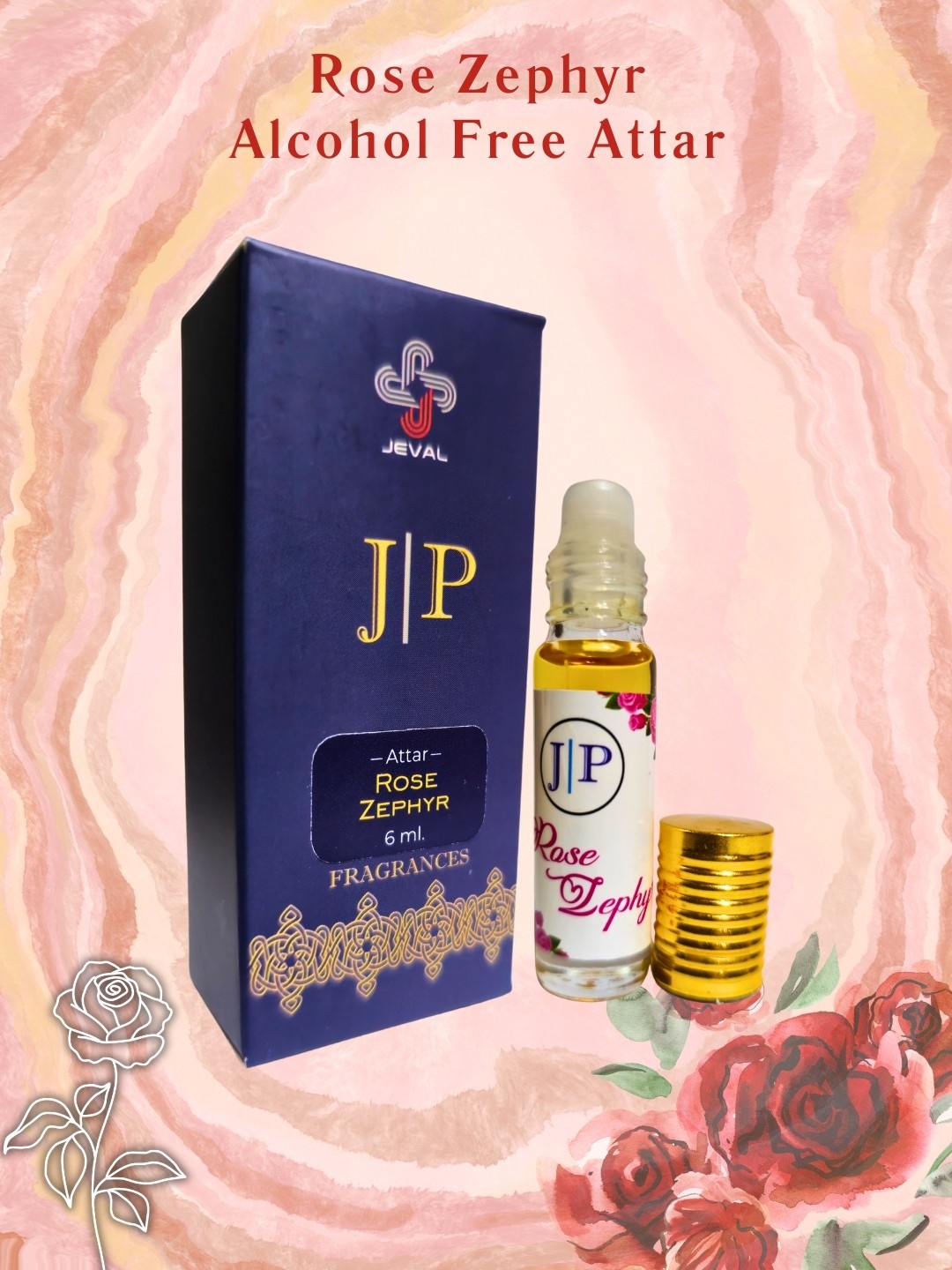 

Jeval Women Rose Zephyr Alcohol Free Attar - 6 ml, Na