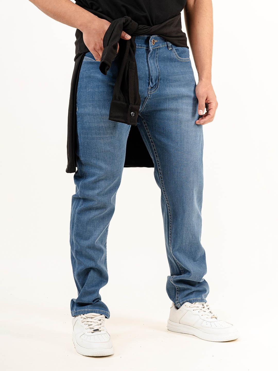 

Tistabene Men Slim Fit Stretchable Mid-Rise Jeans, Blue