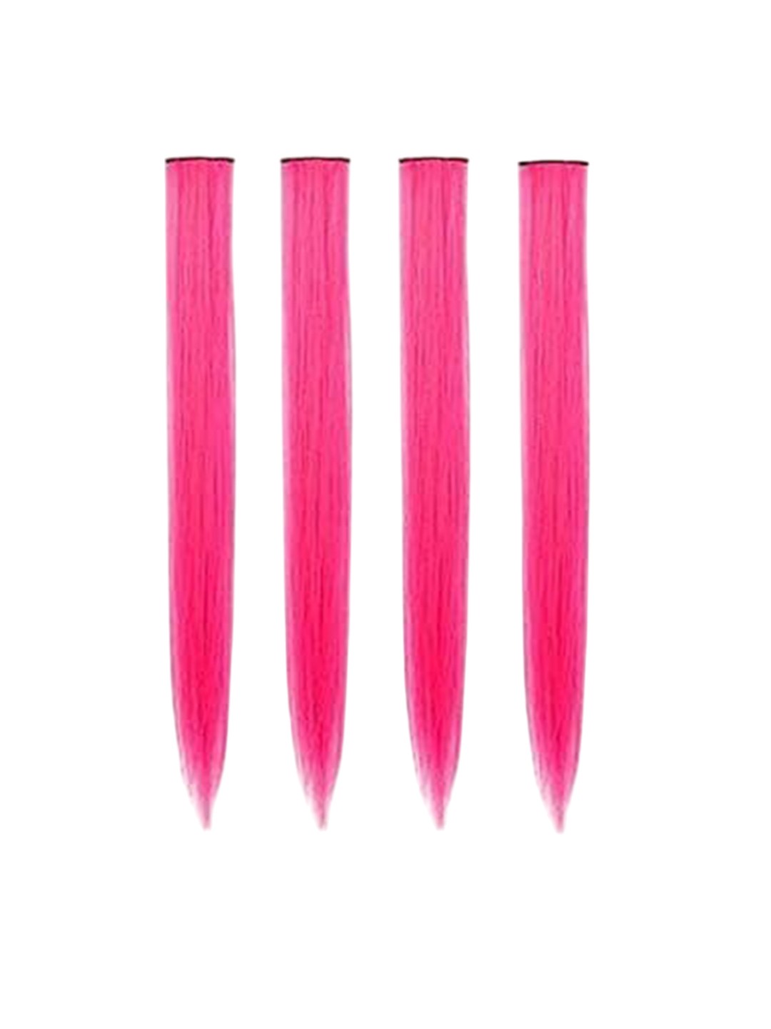 

vister Set Of 4 Clip-In Straight Streak Hair Extension - Pink - 22 Inch