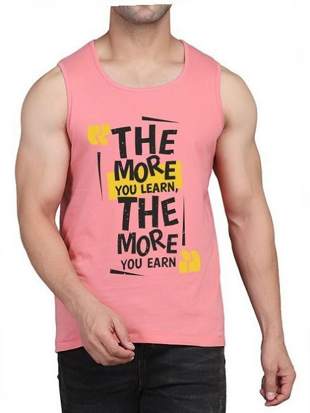 

WOOSTRO Men Pack Of 2 Typography Printed Round Neck Cotton Slim Fit T-shirts, Black