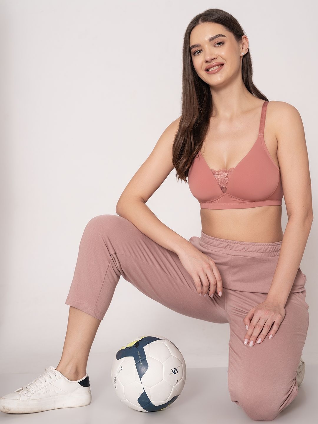 

Chelvet Women Full Coverage Lightly Padded Bra, Rust
