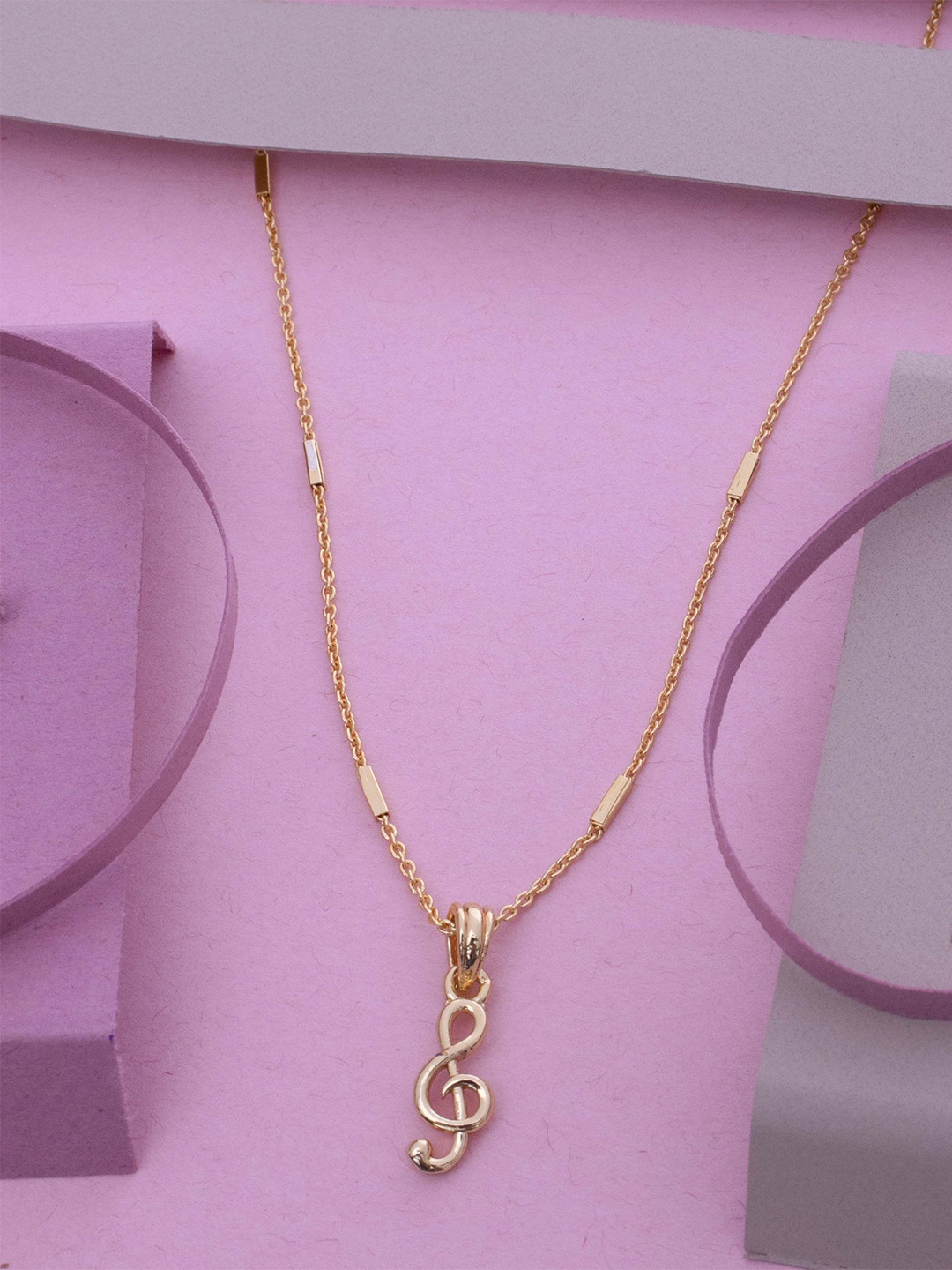 

Ramdev Art Fashion Jwellery Gold-Plated Contemporary Pendant With Chain