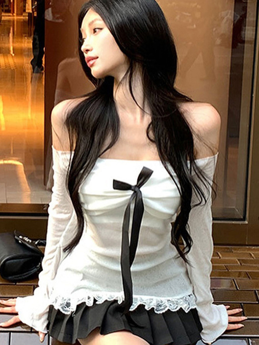 

LULU & SKY Print Top, White