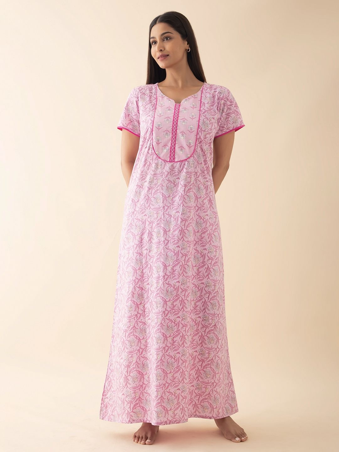 

Maybell Printed Maxi Nightdress, Pink