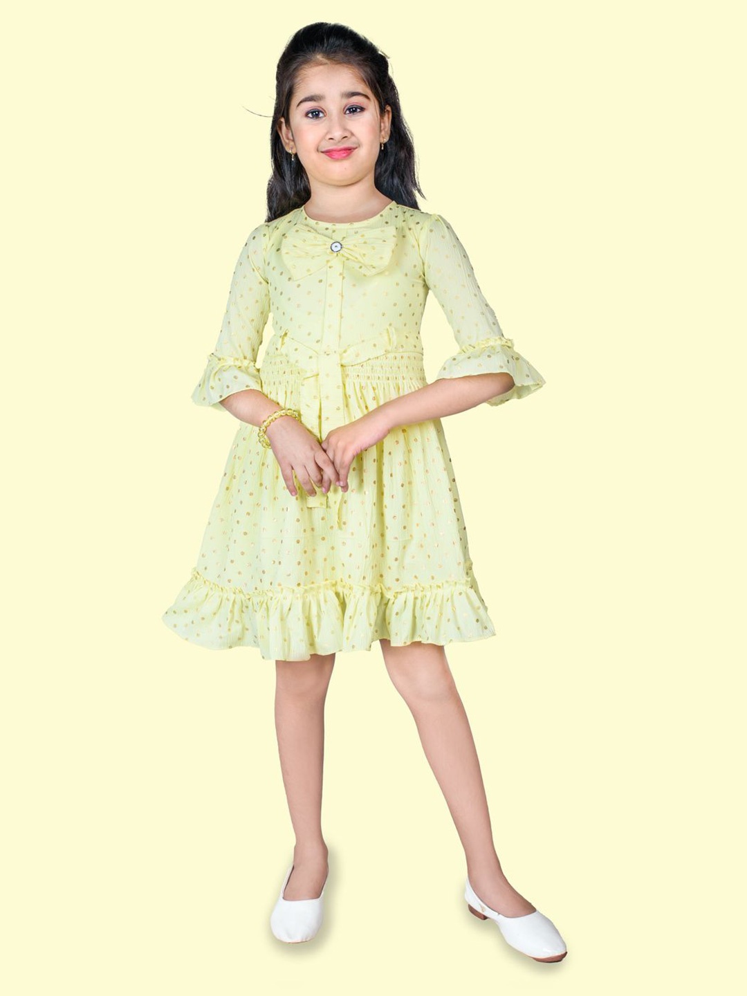 

BAESD Girls Fit and Flare Dress, Lime green