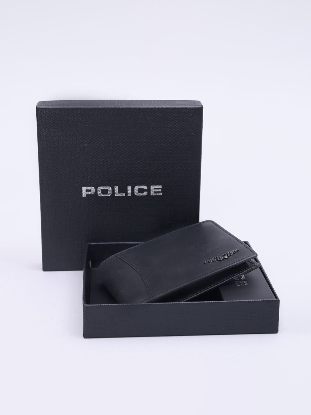 

Police Men Leather Two Fold Wallet, Black