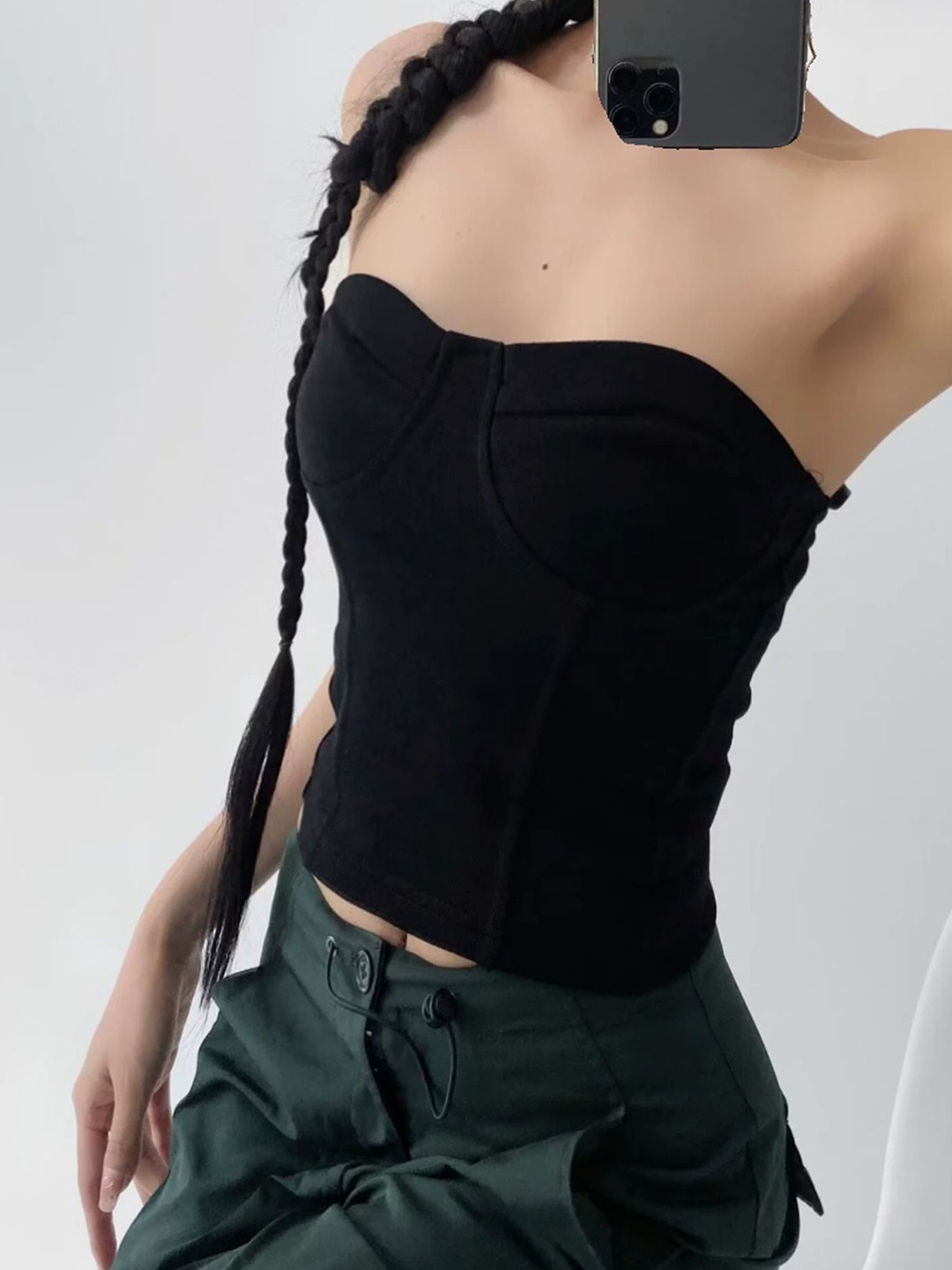 

LULU & SKY Off-Shoulder Tube Top, Black