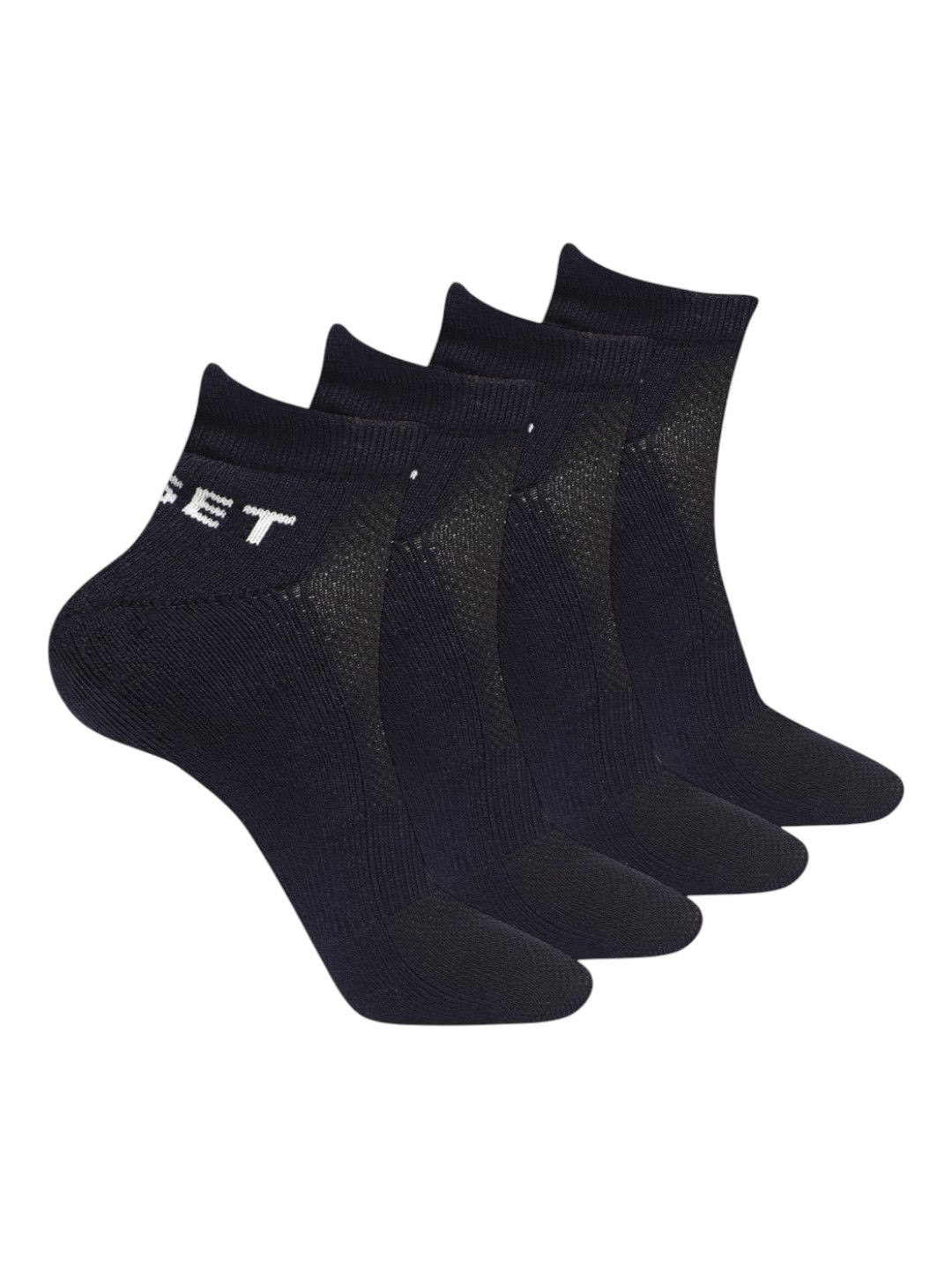 

CRUSSET Men Pack of 4 Bamboo Super Soft & Odour Free Breathable Ankle Length Socks, Navy blue