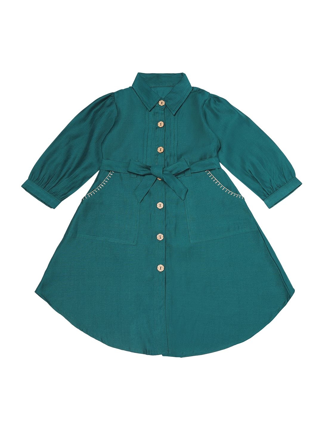 

ZACKBEE Solid Fit & Flare Midi Dress, Teal