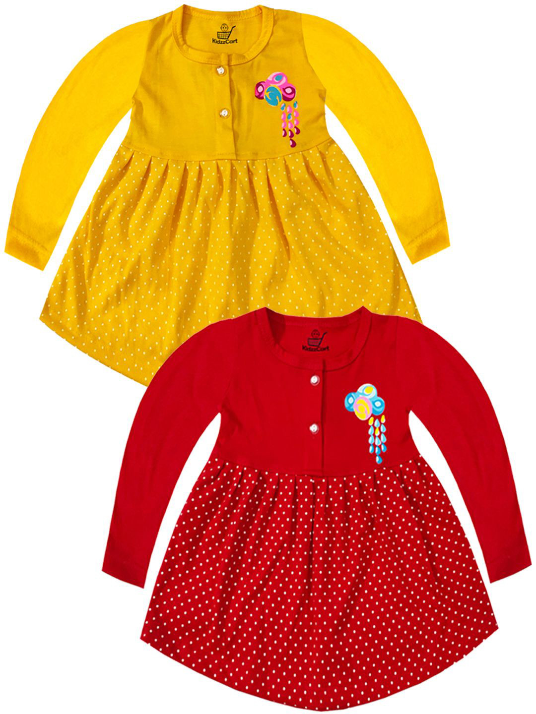 

KidzzCart Floral Print Fit & Flare Dress, Multi