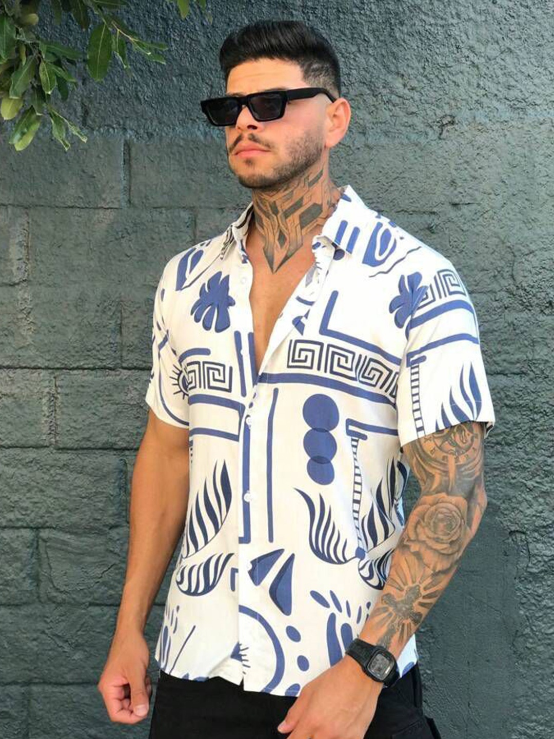 

MARMIC FAB Men Comfort Printed Casual Shirt, White