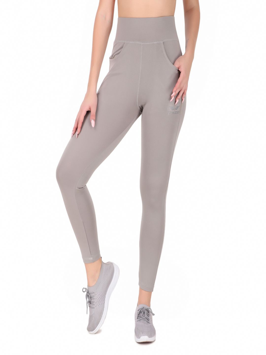 

STYLESO Women Slim Fit Mid Rise Jeggings, Grey